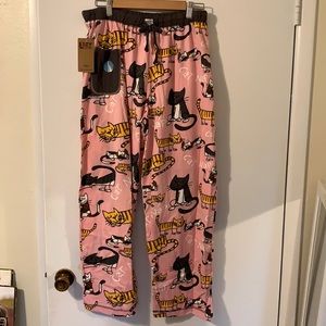 Cat print pajama pants
